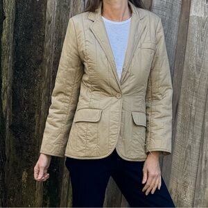 Vintage Beige Quilted Blazer